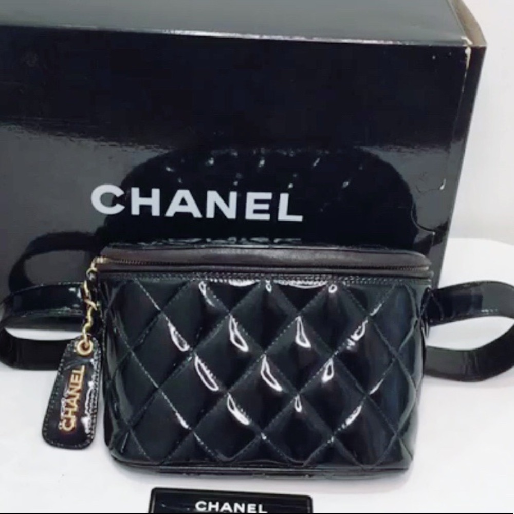 Authentic Chanel Vintage patent Belt Bag